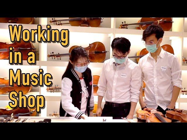 We Work at a Music Store For a Day