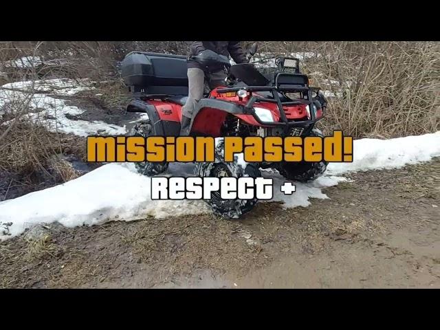 Весенние покатушки #1 Много воды! STELS ATV 300B