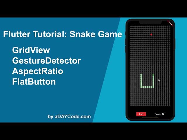 [Flutter Tutorial] Create a Snake Game App (iOS and Android Mobile Phones)