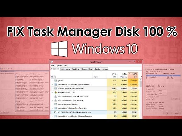 [FIXED] Task Manager Disk Showing 100% and lagging on Windows 10