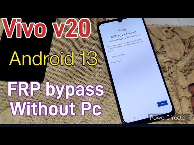 Vivo V20 Frp Bypass Android 13| Vivo V20 Google Account Unlock | V20 Frp Bypass | Vivo Frp Unlock