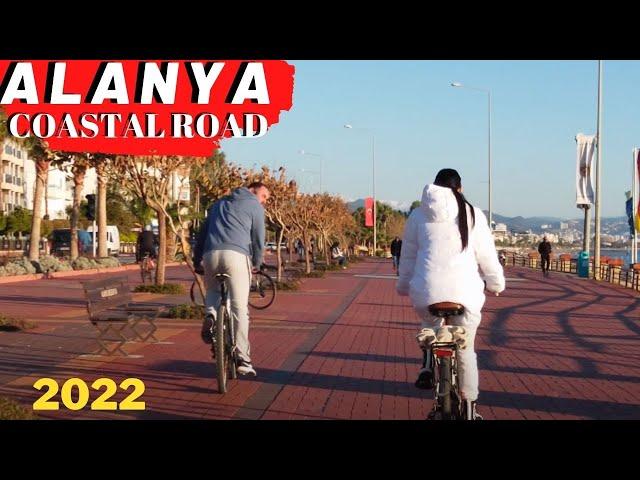 alanya coastal road walking tour 2022 ! antalya alanya turkey holiday ! turkey travel vlog