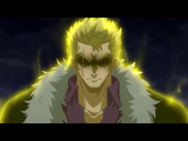 Laxus saves Makarov from Ajeel's sand|Laxus returns