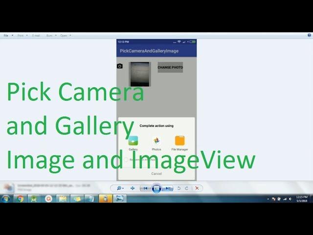 How to take camera   and gallery image and show in ImageView in Android Studio 3 0 1