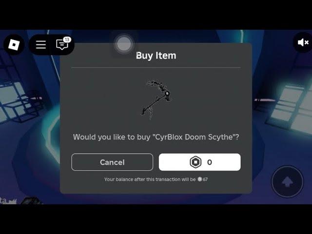 Gettin CyrBlox Doom Scythe Free UGC Limited in Roblox!!