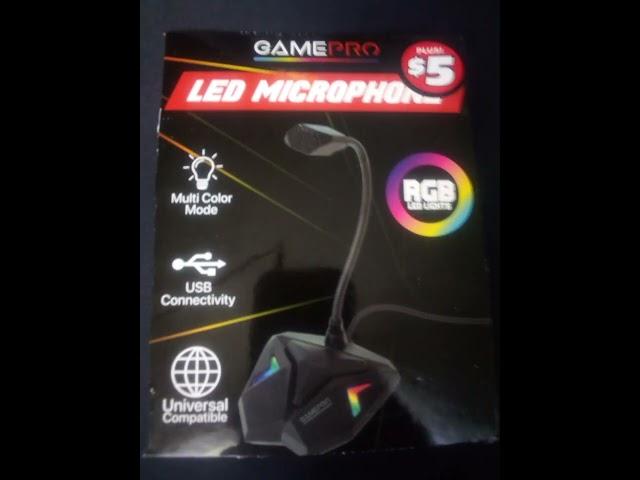 Mic test review with GamePRO Led Microphone RGB led Lights