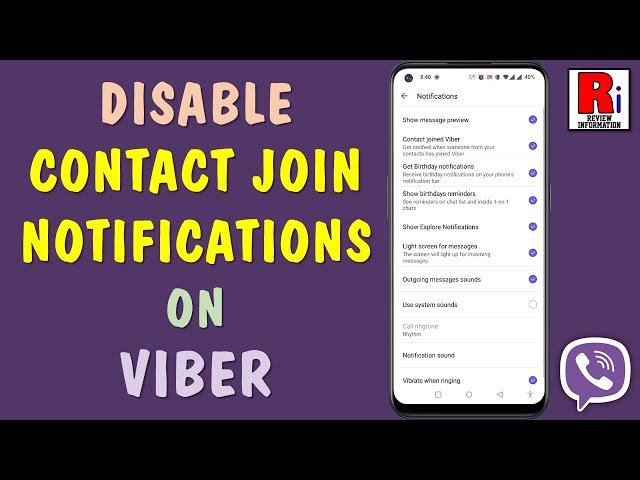 How to Disable Contact Join Notifications on Viber