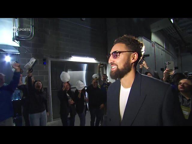 Klay Thompson gets a warm welcome at Chase Center  ️