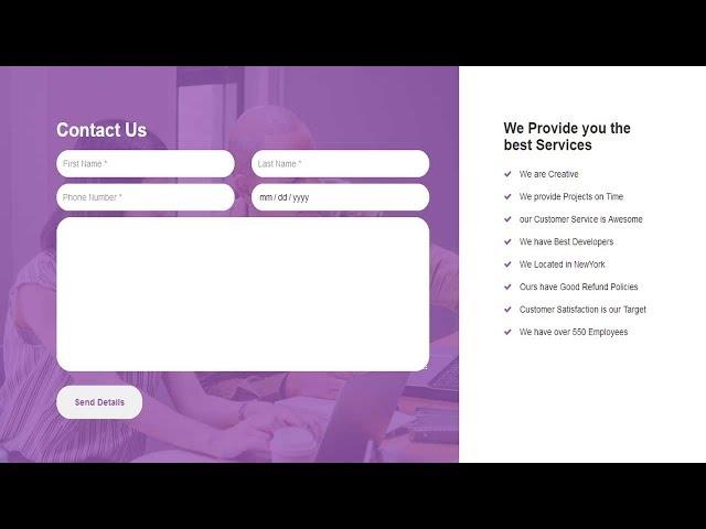 Contact Form Design in Bootstrap  | Contact Form Design Ideas | Divinector