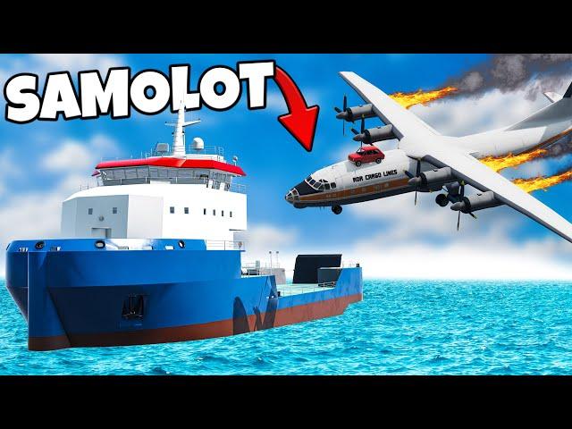 ️ STATEK VS SPADAJĄCE SAMOLOTY!? | BeamNG Drive |