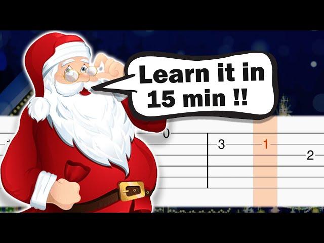 Jingle Bells - EASY Guitar tutorial (TAB)