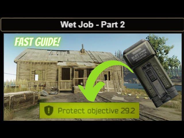 Wet Job Part 2 Escape From Tarkov Under A Minute QUest Guide Shoreline Peacekeeper #eft