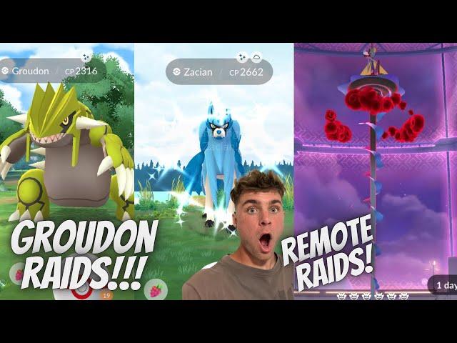  Groudon Raids! Plus GMAX Inteleon Zacian, Zamazenta Remote raids and More In Pokemon Go LIVE!
