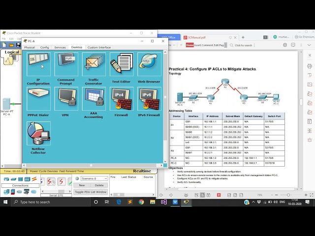 Prac4.1: Configure IP ACLs to Mitigate Attacks (TY Bsc.IT)