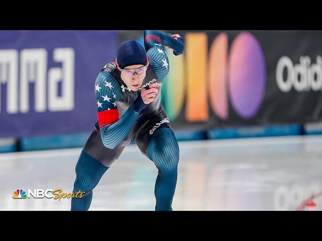 Jordan Stolz SMASHES WORLD RECORD in scintillating World Cup 1000m | NBC Sports