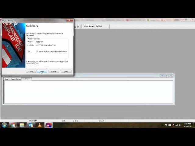 Create a C Project Using HITECH C in MPLAB v8.92