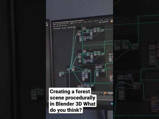 Procedural Forest in #blender #3d with Geometry Nodes