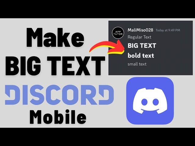 How to Make BIG TEXT In Discord Mobile | Send Bigger And Bold Text Discord (iOS & Android)