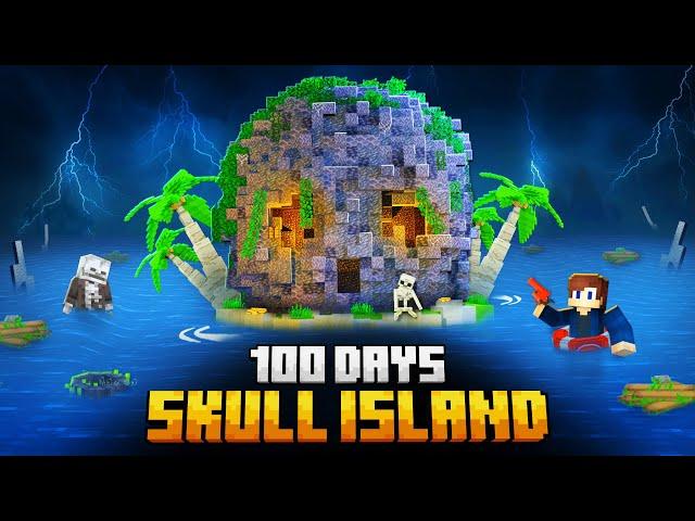 100 DAYS ON A SKULL ISLAND IN MINECRAFT!