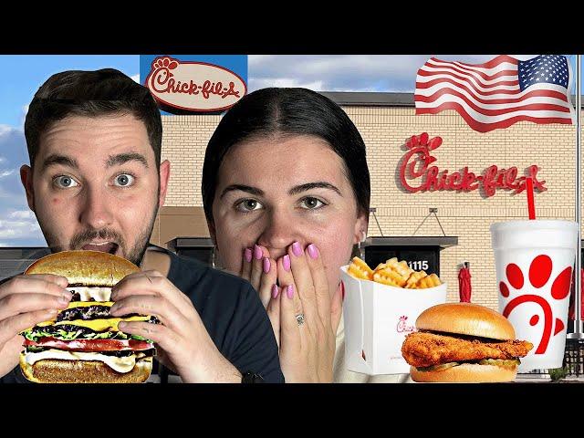 Brits Try Chick-Fil-A in America for the first time!