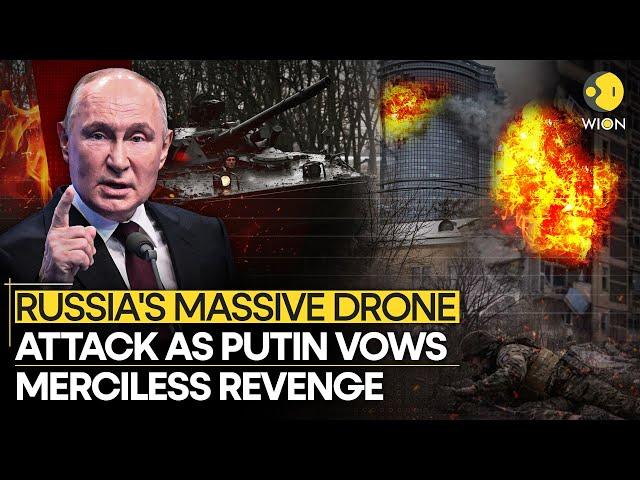 Russia-Ukraine War: Massive Drone Attack As Putin Vows Merciless Revenge For Kyiv Strike | WION LIVE