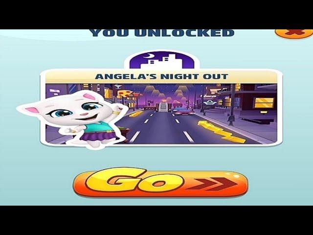 Talking tom gold run: Unlocked Angela"s Night out