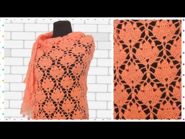 ШИКАРНАЯ ШАЛЬ КРЮЧКОМ\ crochet shawl