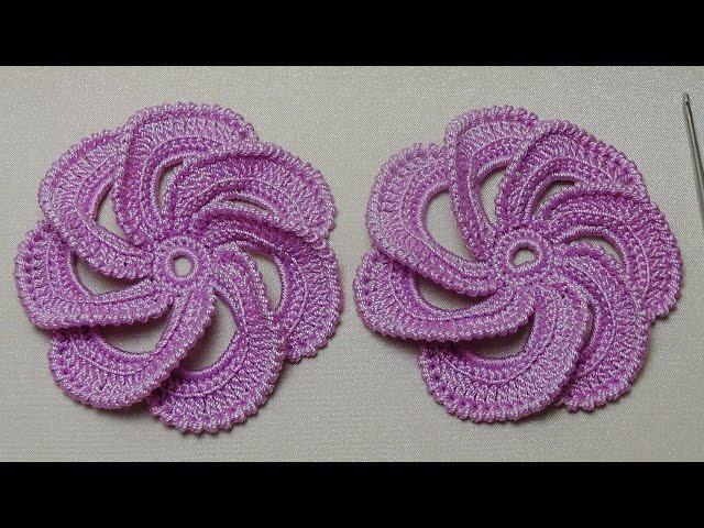 Мастер-класс вязание цветка крючком по спирали - Spiral crochet flower