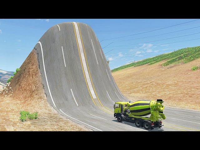 Cars vs Giant Bulge #3 – BeamNG.Drive