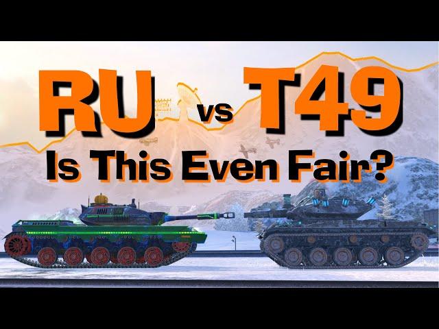 WOT Blitz Face Off || RU 251 vs T49