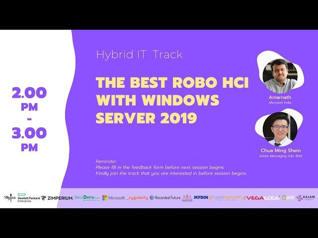 [HybridIT] The Best Robo HCI With Windows Server 2019 | WFH2020