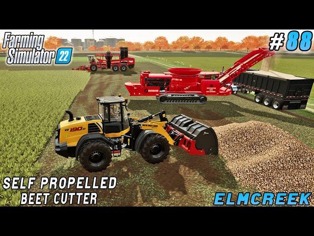 Sugar beet harvester & processing plant, self propelled shredder | Elmcreek | FS 22 | Timelapse #88