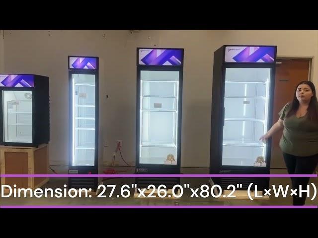 Nafcool one section glass door merchandiser refrigerators