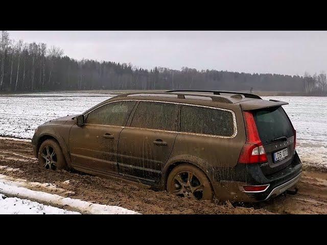 Volvo XC70 P3 2007-2016 offroad. Volvo in deep mud. Volvo AWD test. DDrive