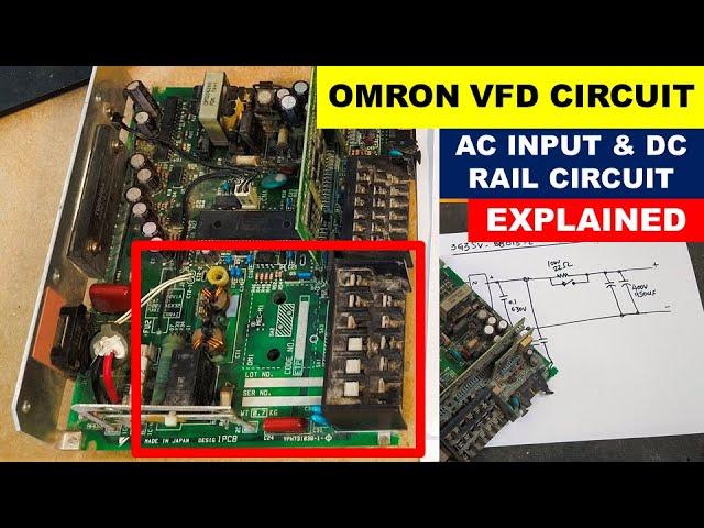 {1052B} Omron Sysdrive 3G3SV VFD - AC Input & DC rail circuit