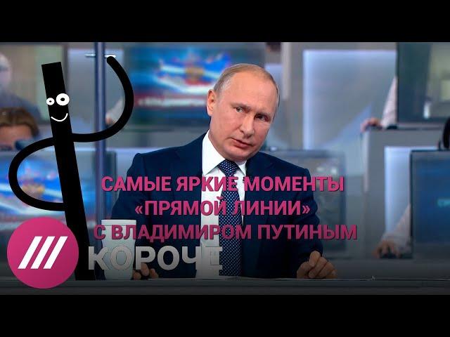 «Прямая линия» Путина за 4 минуты. Самые яркие моменты