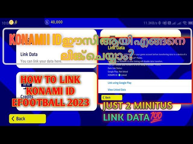 HOW TO LINK DATA KONAMI ID. HOW TO LINK YOUR GAME ACCOUNT WITH YOUR KONAMI ID EFOOTBALL 2024MOBILE