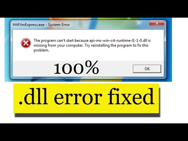 api-ms-win-crt-runtime-l1-1-0.dll is missing from your computer