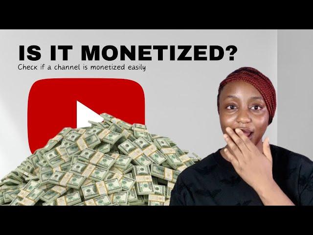 How to check if a YOUTUBE CHANNEL is MONETIZED | 2024 update  | Check monetisation status on YouTube