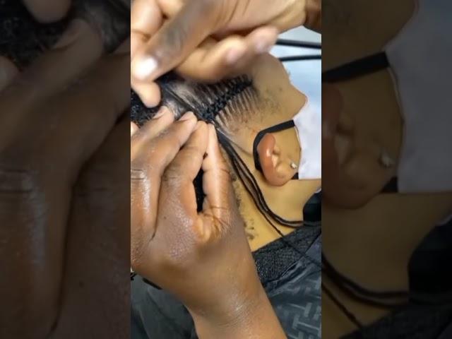 Easy Needle and thread yarn cornrow