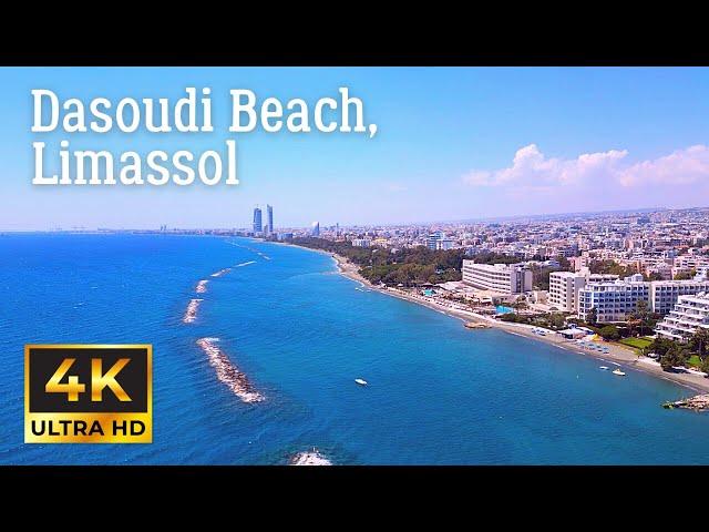 Dasoudi Beach Paradise: Stunning 4K Drone Footage | Limassol, Cyprus