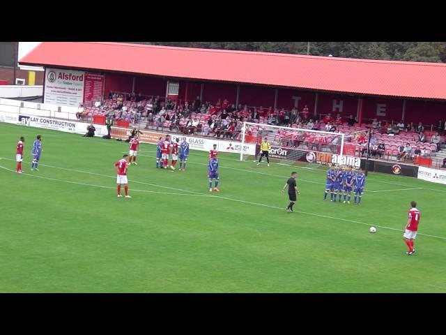 Karn Miller-Neave (Ebbsfleet United) free-kick v Hythe Town