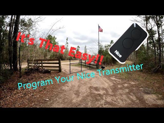 Programming a Nice Gate Transmitter (Apollo Gate)