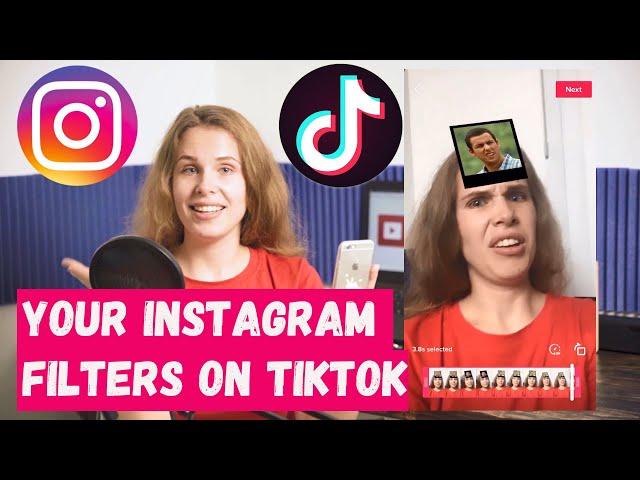 HOW TO USE INSTAGRAM FILTERS ON TIKTOK?! / Promote your Instagram on TikTok