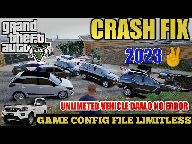 GTA5 Game Crash After Installing Mods ? |FIXED| Gameconfig File For Limitless Vehicle | 2023