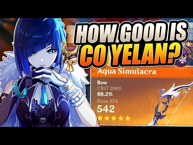 YELAN - C0 FIRST LOOK - Optimal Builds, Design Breakdown, Abyss Showcase | Genshin Impact