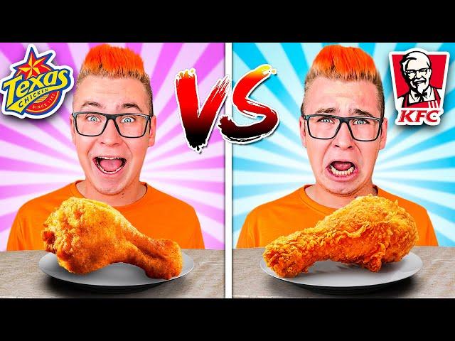 KFC VS TEXAS CHICKEN ЧЕЛЛЕНДЖ | САМЫЙ ВКУСНЫЙ ФАСТФУД