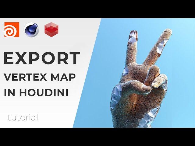 Экспорт VERTEX MAP из Houdini в Cinema 4d vs Redshift