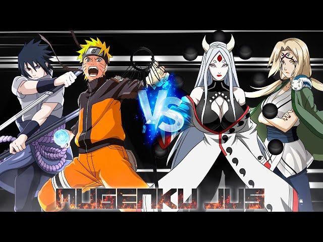 Naruto & Sasuke vs Otsutsuki Kaguya & Tsunade [Naruto Shippuden] ANIME MUGEN JUS Team Fight