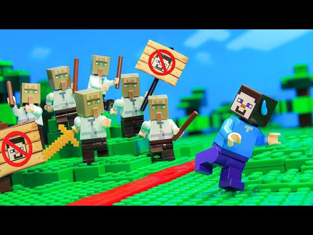 Steve CAN'T CROSS THE LINE!!!!! Minecraft Game Challenge